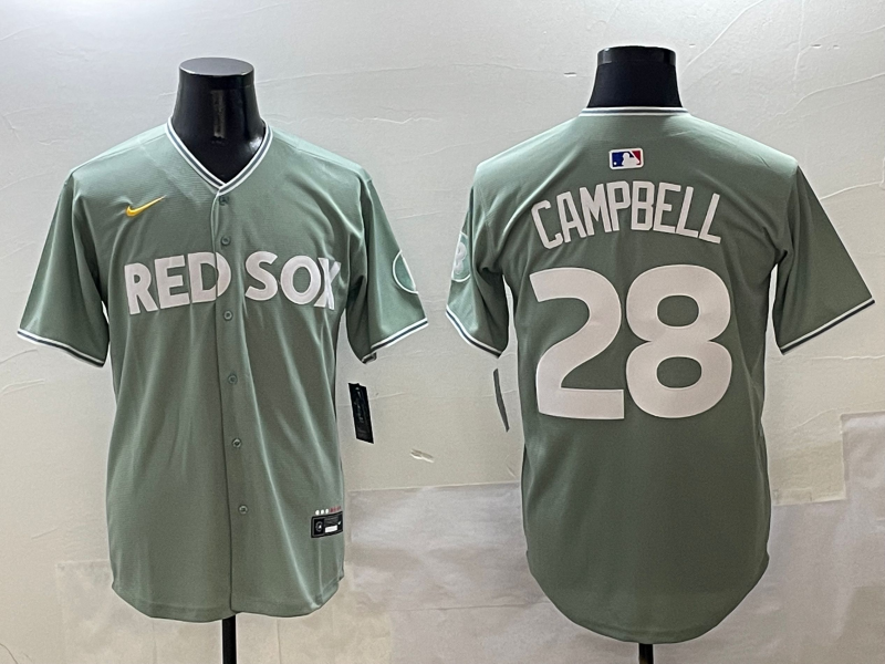Men's Boston Red Sox Kristian Campbell #28 Gray 2025 City Connect Limited Jersey